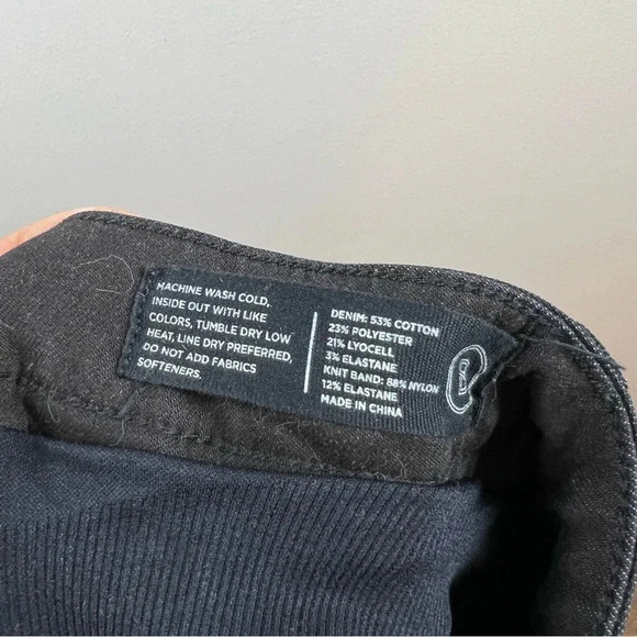 Blanqi Denim Maternity Skinny Jeans 0 Belly Support Distressed Black Full Panel - Picture 12 of 12